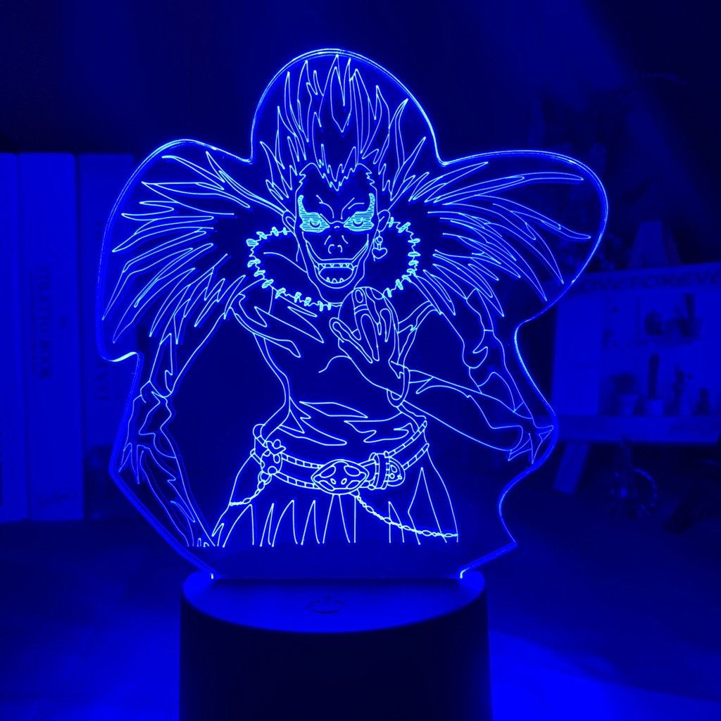 Ryuk LED lamp in Dark Blue, mysterious and menacing, showcasing his dark and enigmatic nature from Death Note, perfect for anime fans.