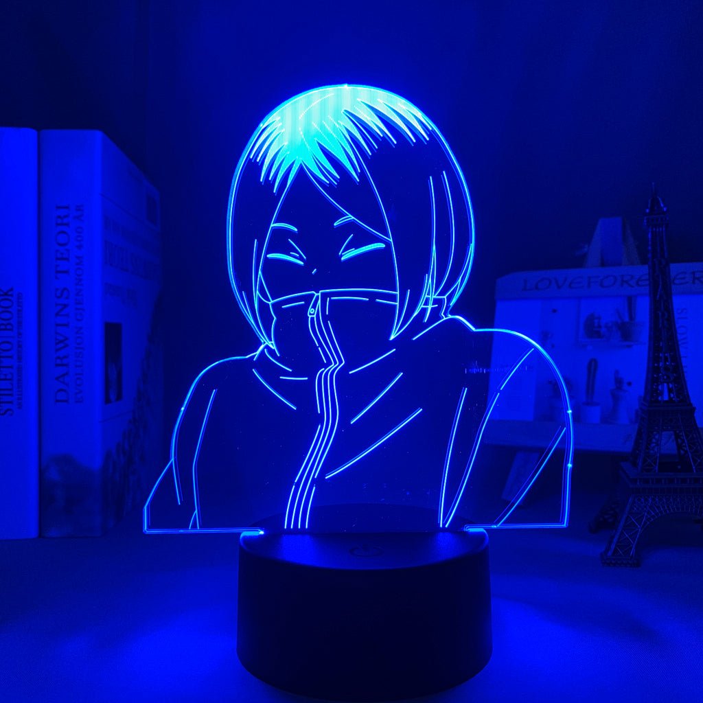Kozume Kenma Cute LED lamp in Dark Blue, dynamic and intense pose from Haikyuu, perfect for anime fans.