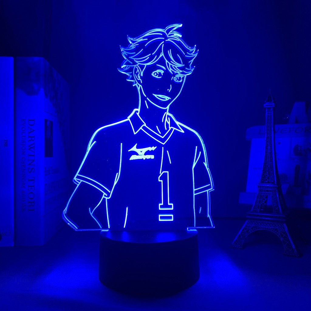 Oikawa Tooru LED lamp in Dark Blue, dynamic and intense pose from Haikyuu, perfect for anime fans.