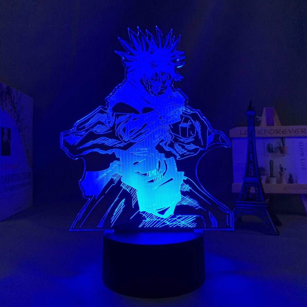 Choso Jujutsu Kaisen 3D LED Lamp in Dark Blue, showcasing the character in a dynamic pose from Jujutsu Kaisen, perfect for anime fans.