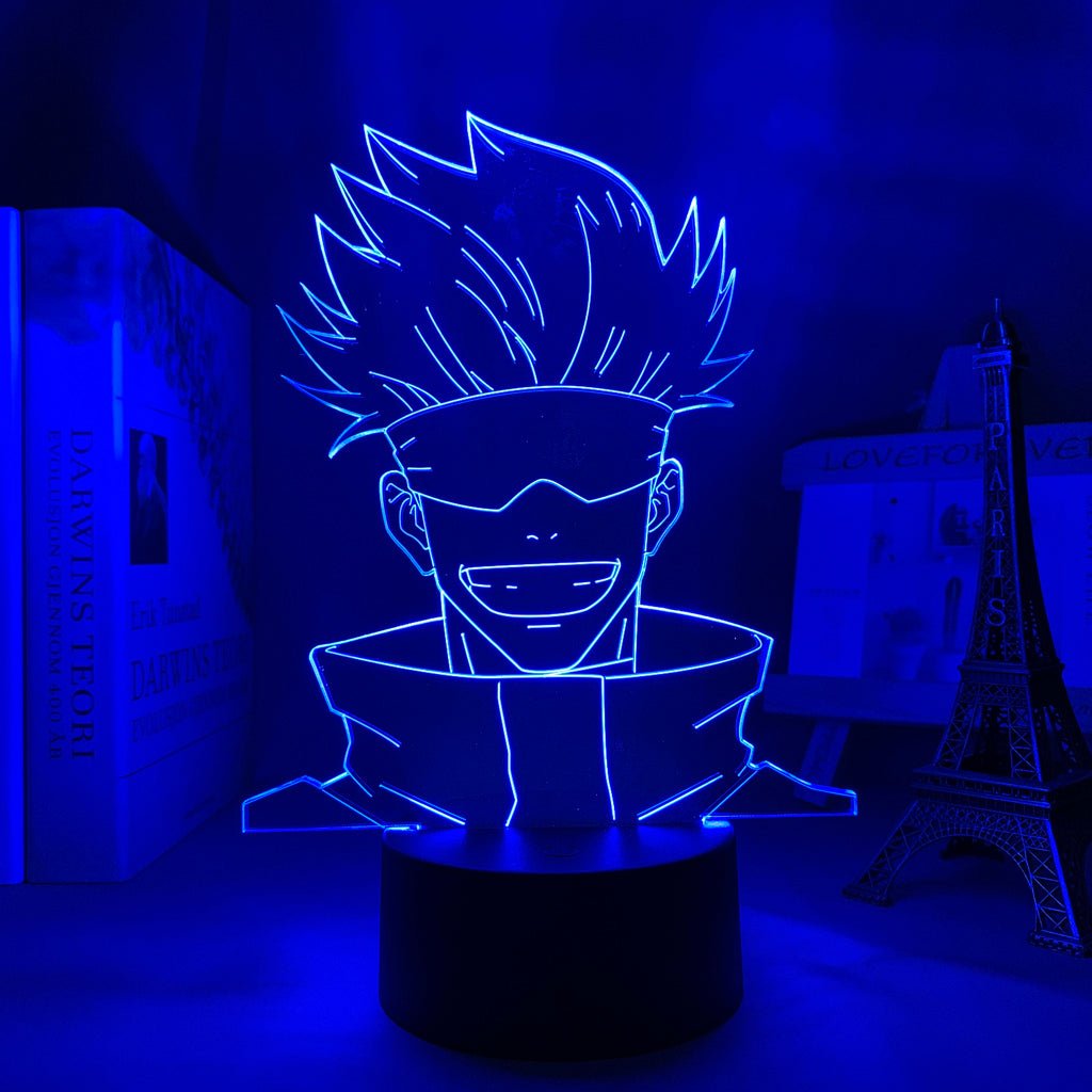 Satoru Gojo I Jujutsu Kaisen 3D LED Lamp in purple, showcasing the limitless power of Gojo, ideal for fans who admire the most powerful sorcerer in Jujutsu Kaisen.