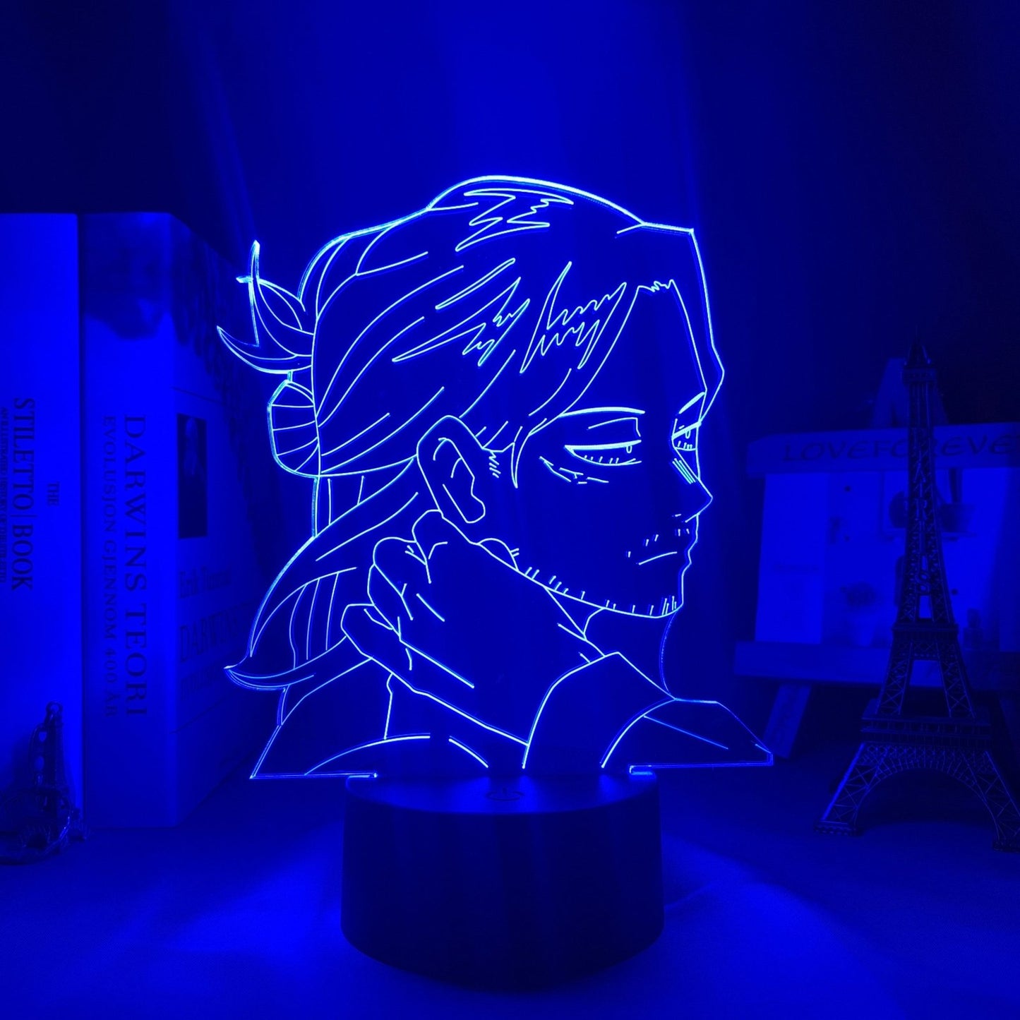Shota Aizawa My Hero Academia 3D Led Lamp LED lamp in Dark Blue, dynamic and intense pose from My Hero Academia, perfect for anime fans.
