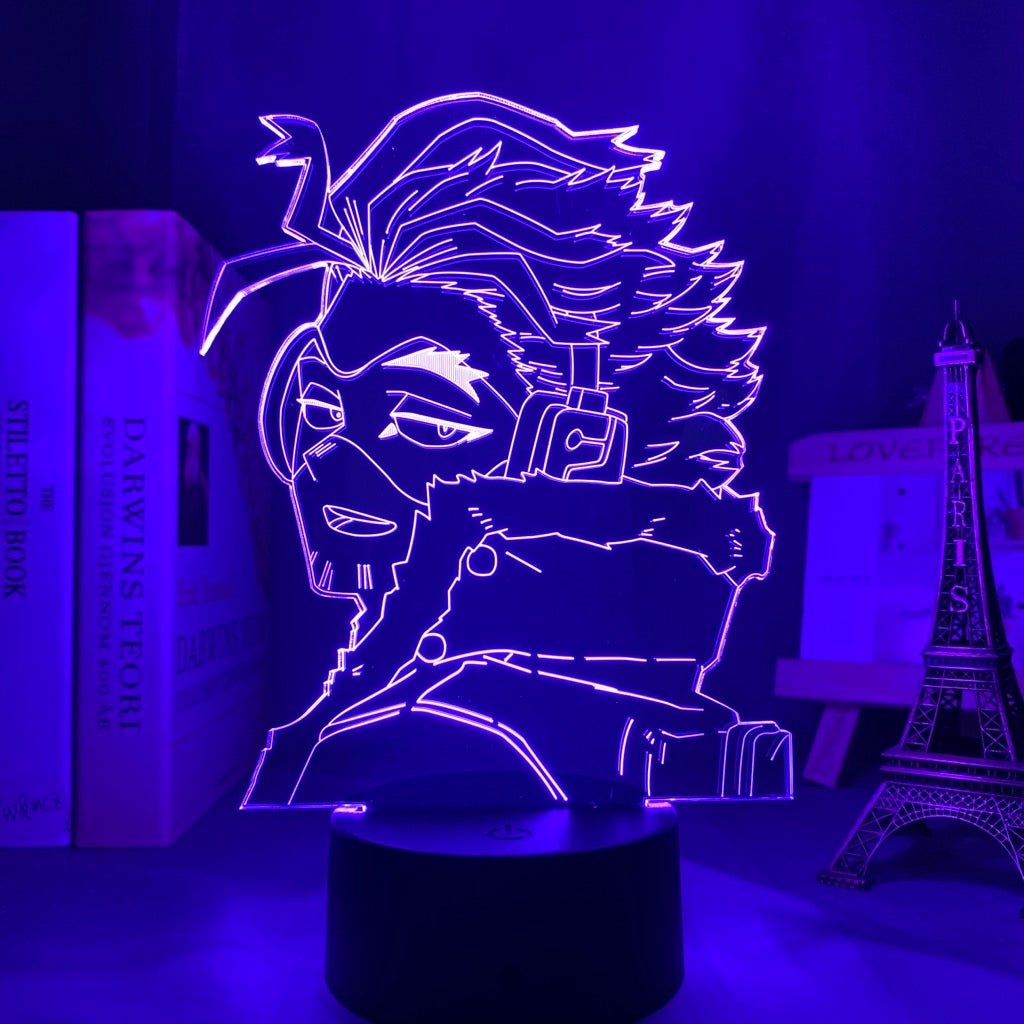 Hawks My Hero Academia 3D Led Lamp LED lamp in Purple, swift and charismatic, representing his calm yet strategic approach to being a hero from My Hero Academia, perfect for anime fans.