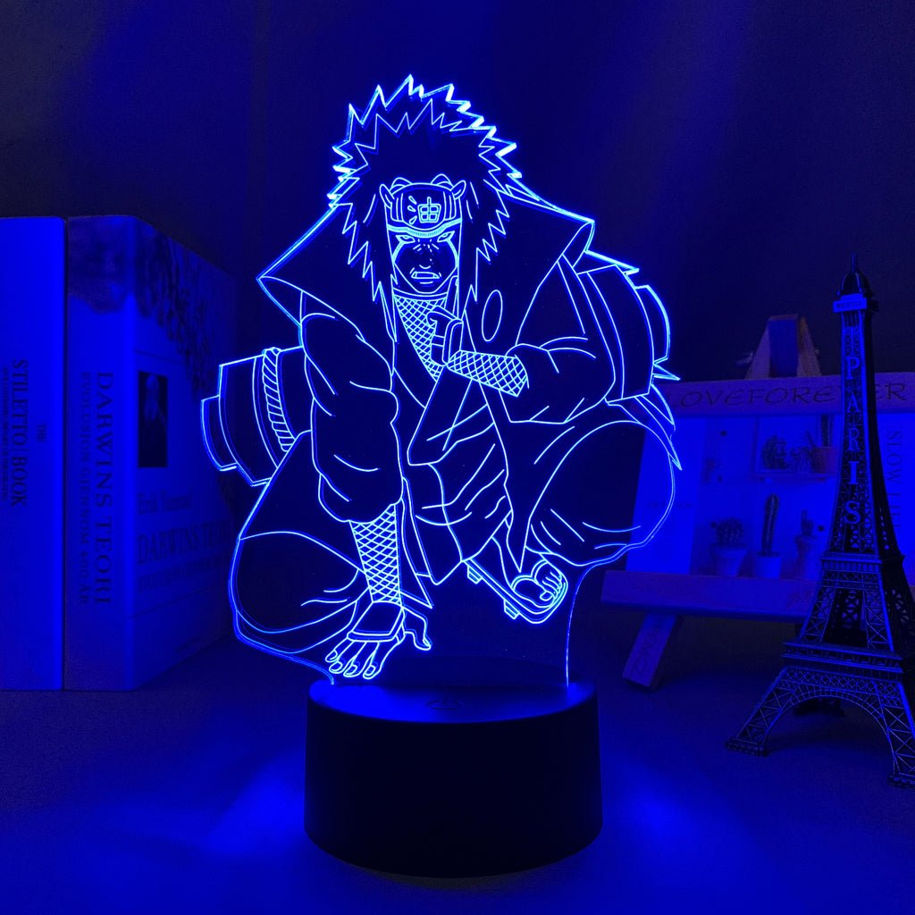 Jiraiya LED lamp in Dark Blue, mentoring and inspirational, showcasing his wisdom and leadership as Naruto's teacher from Naruto, perfect for anime fans.