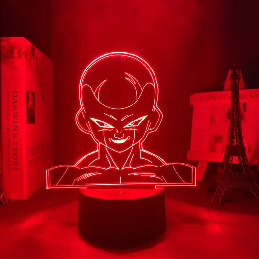 Frieza LED lamp in Red, menacing and powerful, showcasing his ruthless and dominant nature from Dragon Ball Z, perfect for anime fans.