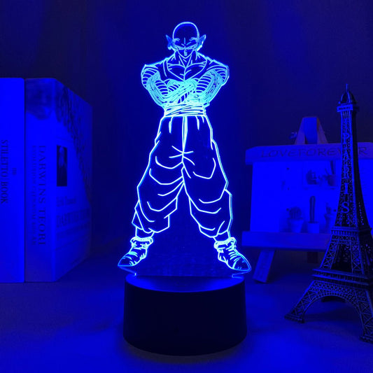 Piccolo LED lamp in Dark Blue, serene yet fierce, embodying his wisdom and strength as a fighter from Dragon Ball Z, perfect for anime fans.