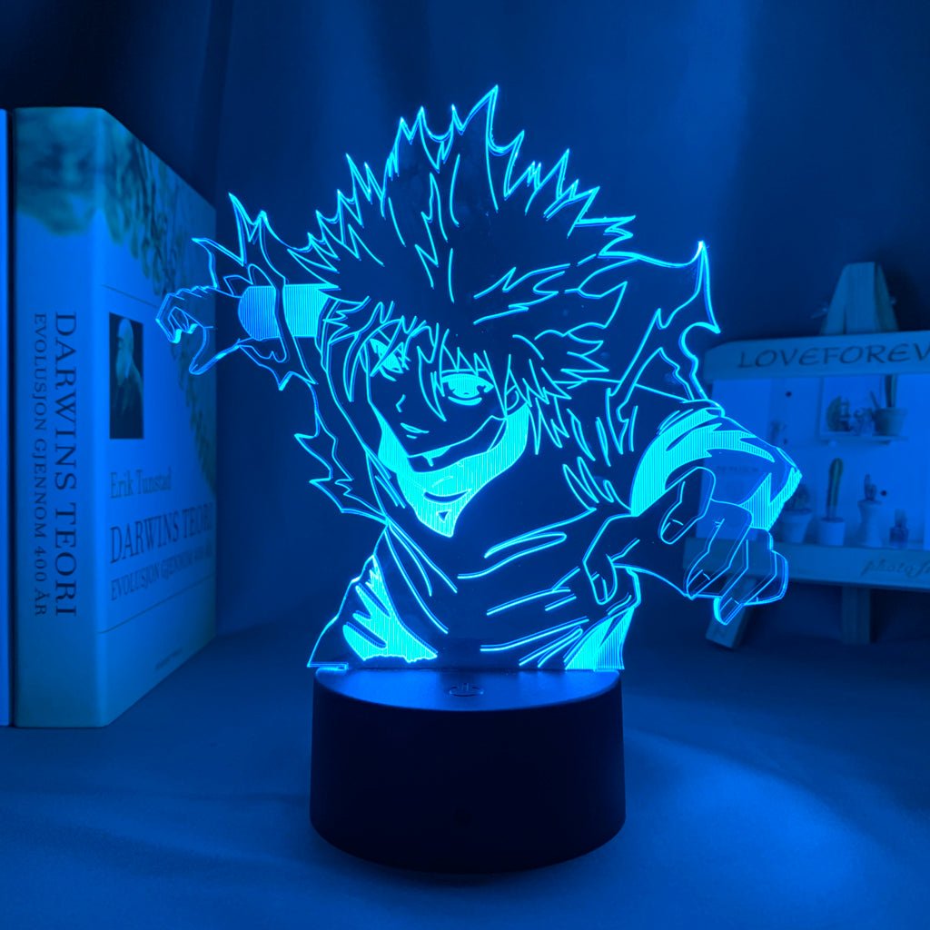 Killua Godspeed LED lamp in Light Blue, swift and powerful, showcasing his electrifying speed and agility from Hunter x Hunter, perfect for anime fans.