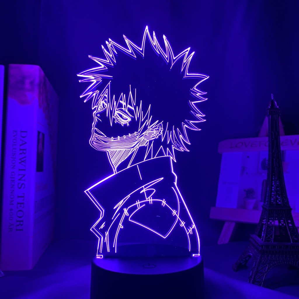 Dabi My Hero Academia 3D Led Lamp LED lamp in Purple, cold and calculating, representing his ruthless attitude and complex background from My Hero Academia, perfect for anime fans.