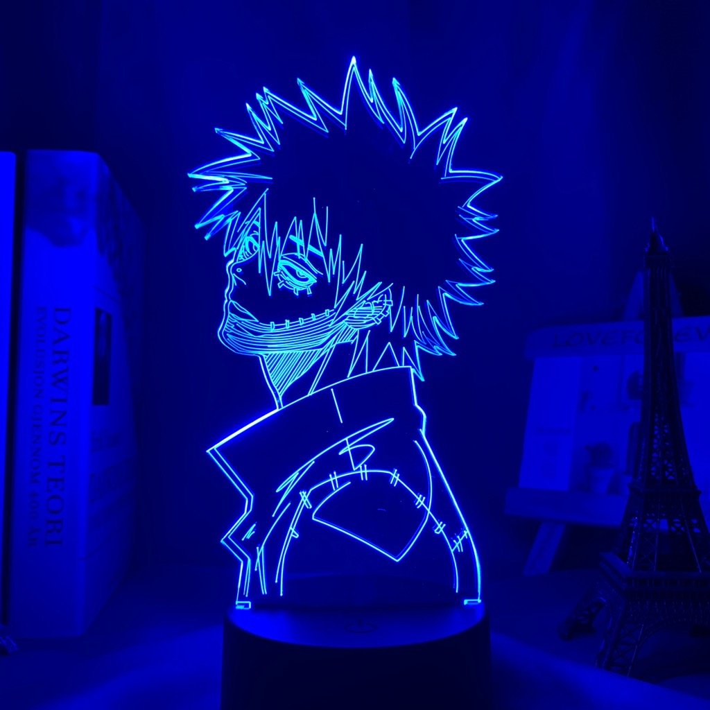 Dabi My Hero Academia 3D Led Lamp LED lamp in Dark Blue, cold and calculating, representing his ruthless attitude and complex background from My Hero Academia, perfect for anime fans.