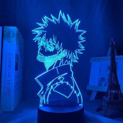 Dabi My Hero Academia 3D Led Lamp LED lamp in Blue, cold and calculating, representing his ruthless attitude and complex background from My Hero Academia, perfect for anime fans.